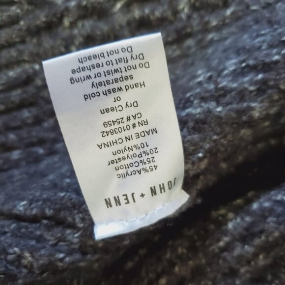 Revolve John + Jenn Cotton Blend Boho Fringe Cable Oversized Chunky Cardigan S - Picture 4 of 7